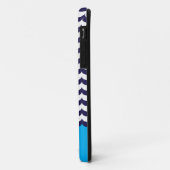 Anchor met Waves en Monogram Navy & Turquoise Case-Mate iPhone Case (Achterkant/links)