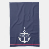 Anchor Monogram Gepersonaliseerd Theedoek (Verticaal)