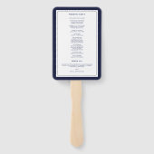 Anchor Monogram Greenery Wreath Navy Wedding Handwaaier (Achterkant)