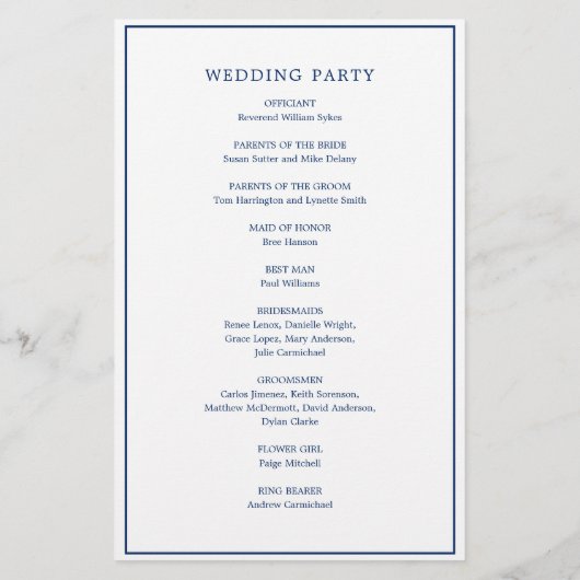 Anchor Monogram Nautical Budget Wedding Programme Flyer (Achterkant)