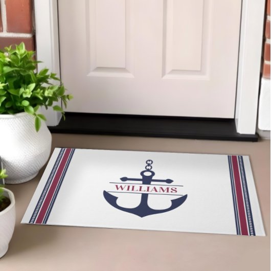 Anchor Monogram Nautisch Deurmat