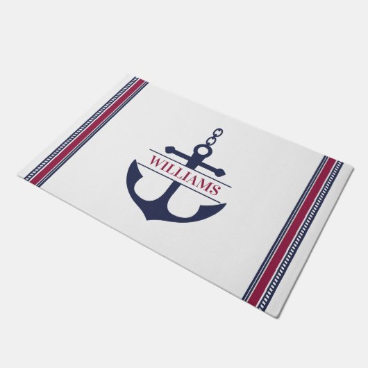 Anchor Monogram Nautisch Deurmat (Schuin)