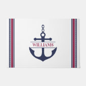 Anchor Monogram Nautisch Deurmat (Voorkant)
