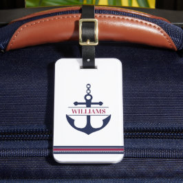 Anchor Monogrammed Bagagelabel