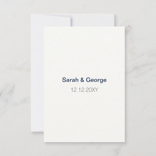 Anchor Monogrammen, Nautical Wedding rsvp 3,5 x 5 (Achterkant)