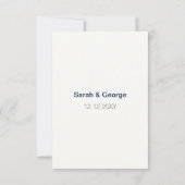 Anchor Monogrammen, Nautical Wedding rsvp 3,5 x 5 Kaartje (Achterkant)