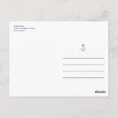 Anchor Nautical Baby shower nodigt wit Briefkaart  (Achterkant)