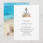 Anchor Nautical Beach Summer Wedding Kaart (Voorkant / Achterkant)