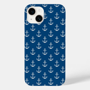 Anchor Nautical Blue Case-Mate iPhone 14 Hoesje