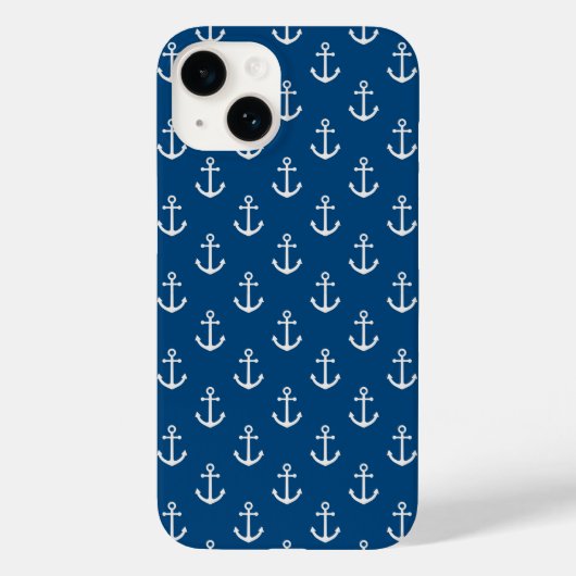 Anchor Nautical Blue Case-Mate iPhone Case (Achterkant)