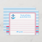 Anchor Nautical Bridal Advise Kaart (Voorkant / Achterkant)