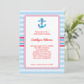 Anchor Nautical Bridal Shower Kaart (Staand voorkant)