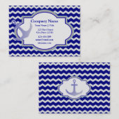 Anchor Nautical Chevron Visitekaartje (Voorkant / Achterkant)