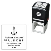 Anchor Nautical Coastal bruiloft Return-adres Zelfinktende Stempel (In situ)