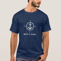 Anchor Nautical Compass Your Boat of Name Navy