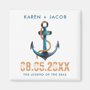 Anchor Nautical Cruise Ship Wedding Favor Magnets Magneet