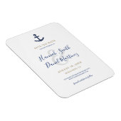 Anchor Nautical Navy Boat Wedding Save the Date Magneet (Rechterzijde)