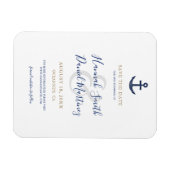 Anchor Nautical Navy Boat Wedding Save the Date Magneet (Horizontaal)