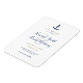 Anchor Nautical Navy Boat Wedding Save the Date Magneet (Linkerzijde)
