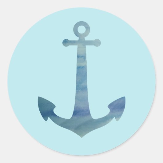 Anchor Nautical Ocean Party Dank je Stickers (Voorkant)