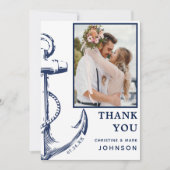 Anchor Nautical Photo White Bedankkaart (Voorkant)