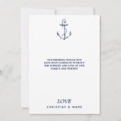 Anchor Nautical Photo White Bedankkaart (Achterkant)