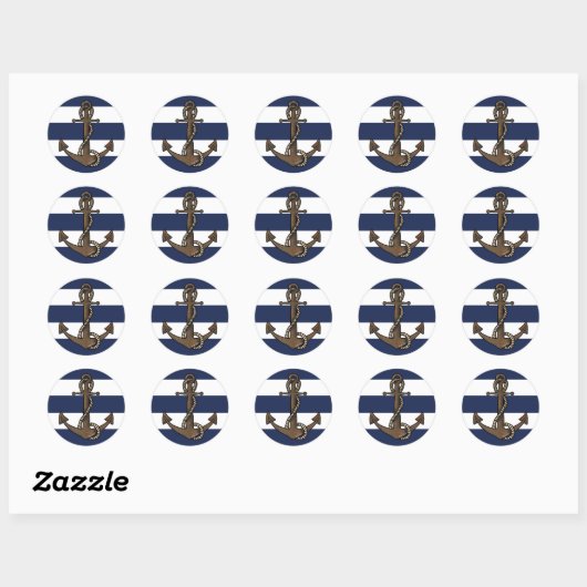 Anchor Nautical Ronde Sticker (Vel)
