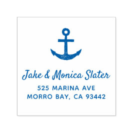 Anchor Nautical Sailing Blue Zelfinktende Stempel