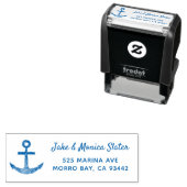 Anchor Nautical Sailing Theme Return Address Zelfinktende Stempel (In situ)