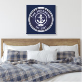 Anchor Nautical Seal Canvas Afdruk (Insitu (Slaapkamer))