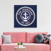 Anchor Nautical Seal Canvas Afdruk (Insitu (Woonkamer))