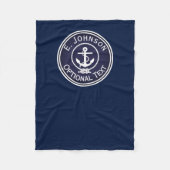 Anchor Nautical Seal Fleece Deken (Voorkant)