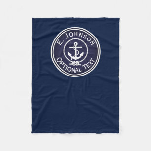 Anchor Nautical Seal Fleece Deken