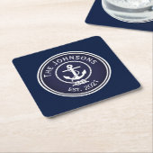 Anchor Nautical Seal Kartonnen Onderzetters (Schuin)