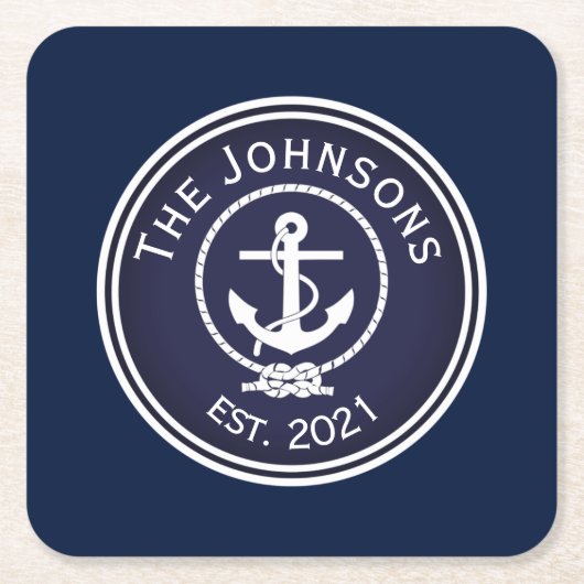 Anchor Nautical Seal Kartonnen Onderzetters (Voorkant)