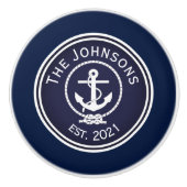 Anchor Nautical Seal Keramische Knop (Voorkant)