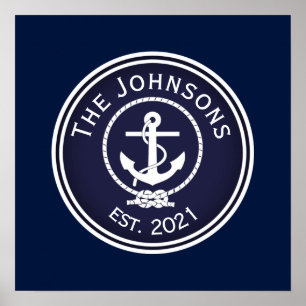 Anchor Nautical Seal Poster