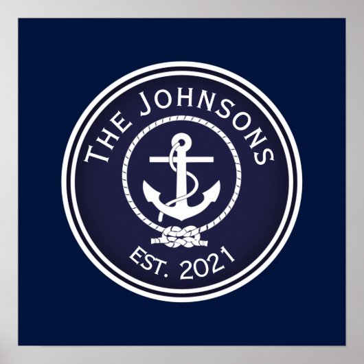 Anchor Nautical Seal Poster (Voorkant)