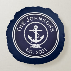 Anchor Nautical Seal Rond Kussen