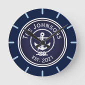 Anchor Nautical Seal   Ronde Klok (Voorkant)