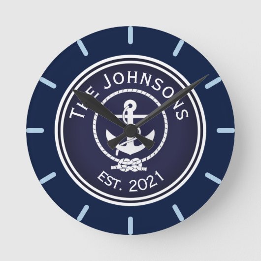 Anchor Nautical Seal Ronde Klok (Voorkant)