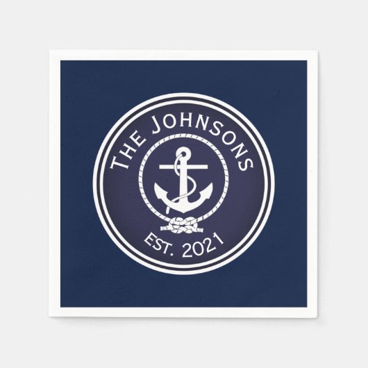 Anchor Nautical Seal Servet (Voorkant)