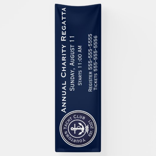 Anchor Nautical Seal Spandoek (Verticaal)