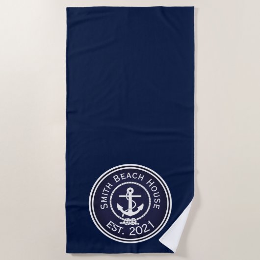 Anchor Nautical Seal Strandlaken (Voorkant)