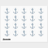 Anchor Nautical Sticker Decor Gift Navy Blue White (Vel)