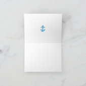 Anchor Nautical Thank You Card Bedankkaart (Binnen)