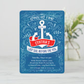 Anchor Nautical Vrijgezellenfeest Cruise Kaart (Staand voorkant)