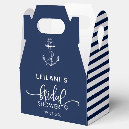 Anchor Nautical Vrijgezellenfeest Navy Blue Bedankdoosjes (Geopend)