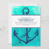  anchor Nautical Wedding Invitations Kaart (Voorkant)