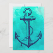  anchor Nautical Wedding Invitations Kaart (Achterkant)